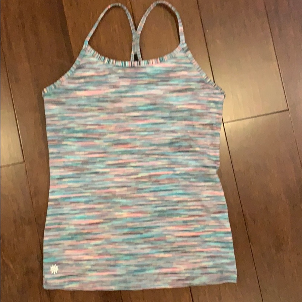 Athleta girls tank top with built in bra size 12